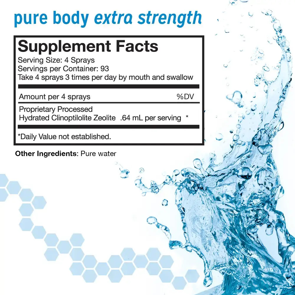 Zeolite Detox Package 30-day supply | 1 Pure Body (20mL) & 1 Pure Body Extra (60mL)