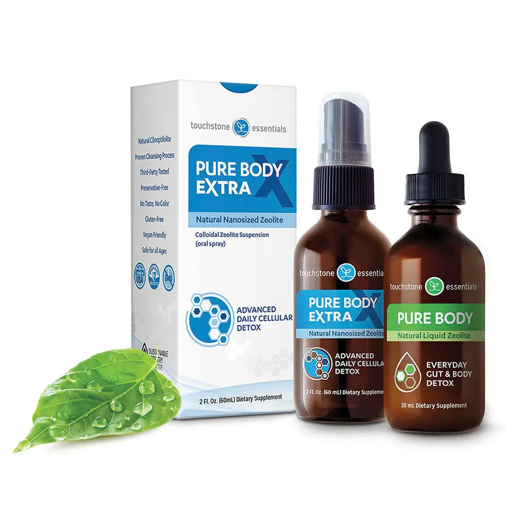 Zeolite Detox Package 30-day supply | 1 Pure Body (20mL) & 1 Pure Body Extra (60mL)