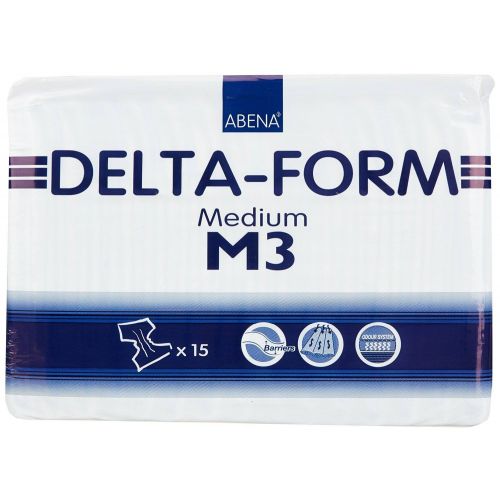 Abena Delta-Form Adult Diapers Medium (M3) - 15 Pcs