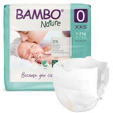 Bambo Nature Organic Diapers - Size 0 (1-3 KG) Pack of 24 pcs