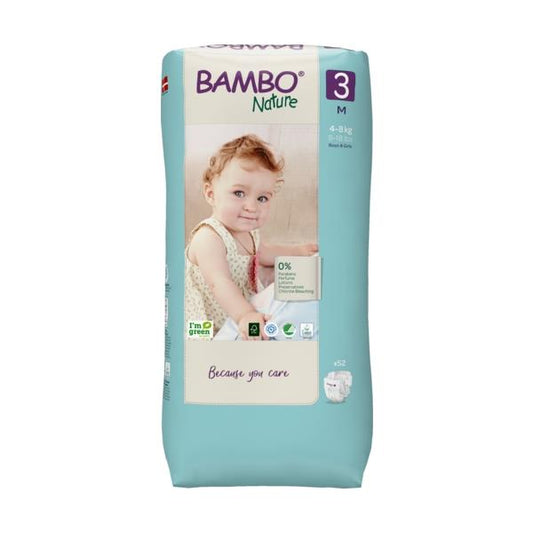 Bambo Nature Organic Diapers - Size 3 Tall (4-8 KG) Pack of 52 pcs