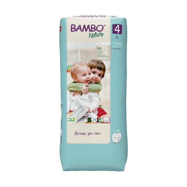 Bambo Nature Organic Diapers - Size 4 Tall (7-14 KG) Pack of 48 pcs