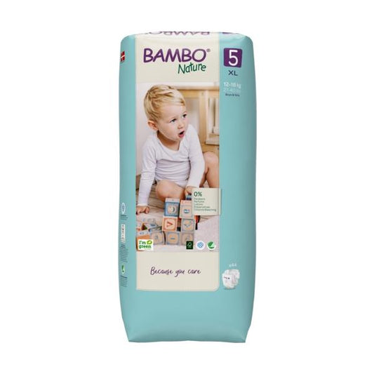 Bambo Nature Organic Diapers - Size 5 Tall (12-18 KG) Pack of 44 pcs