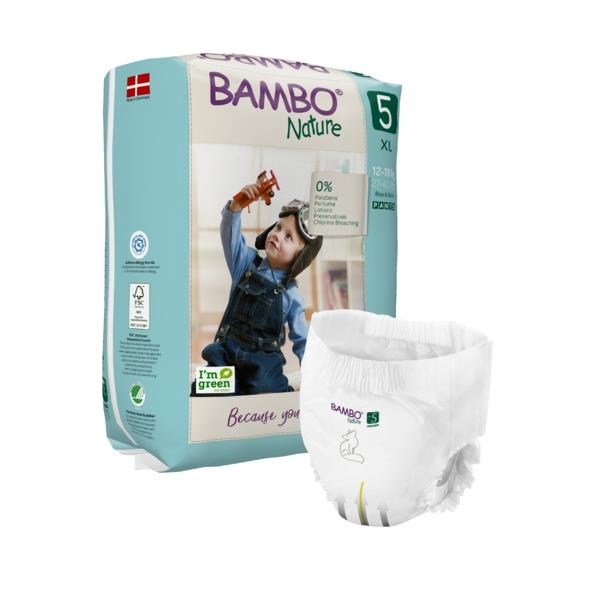 Bambo Nature Organic Diapers - Size 5 Pants (12-18 KG) Pack of 19 pcs